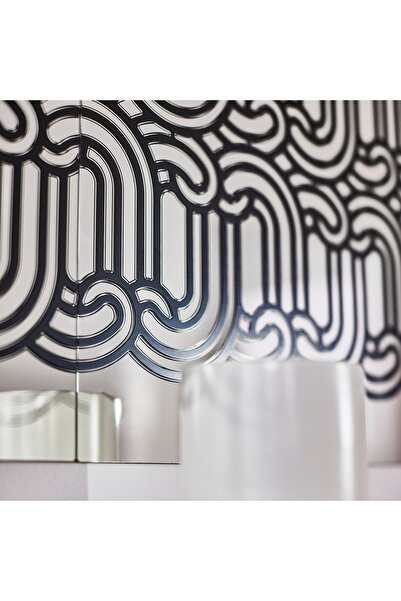 IKEA SÖTRÖNN duvar aynası, desenli-siyah, 40x40 cm