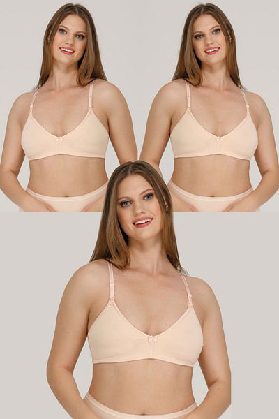 par lingerie pl Σετ σουτιέν θηλασμού 3 τεμαχίων Nude Color