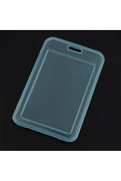 StormiStoretr Premium Kart Kılıfı Şeffaf Dikey Yaka Kartı Kart Koruyucu