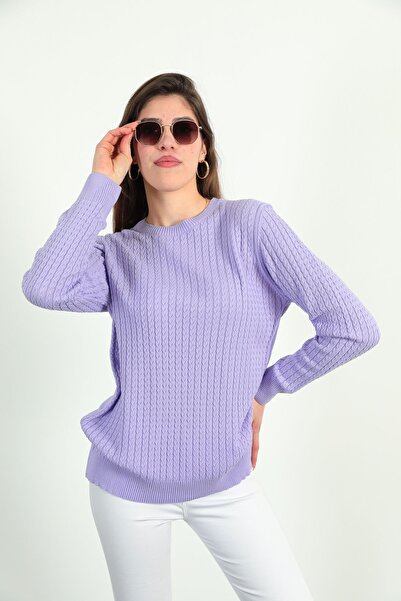 ModaPlaza Pulover de tricotaj Twist pentru femei 5484