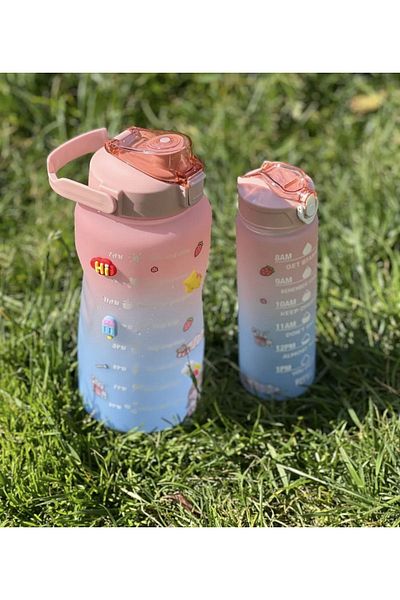 KÜÇÜK EW Motivational 2-pack Water Bottle Water Bottle Water Bottle 2 Lt 900ml Puppy Gym Water Bottle Sticker Gift