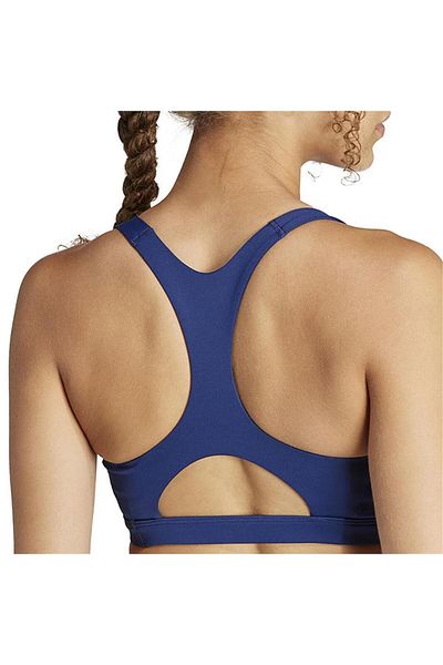 adidas Adizero Essentials Run - Bustieră albastră pentru femei IT6706