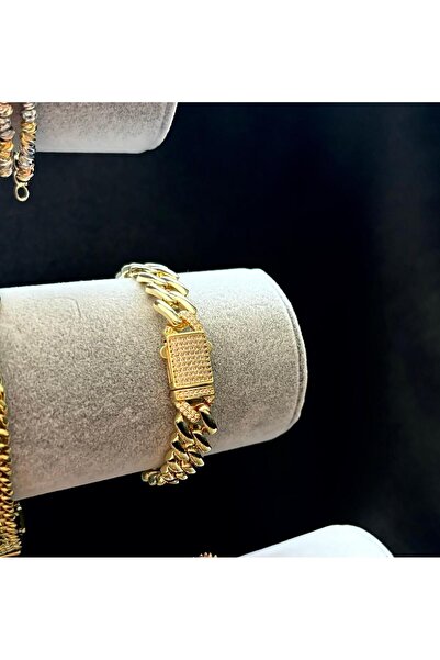 PRİDE COLLECTİON 14k Kuyumcu İşçilikli Altın Kaplama Monaco Gurmet Bileklik