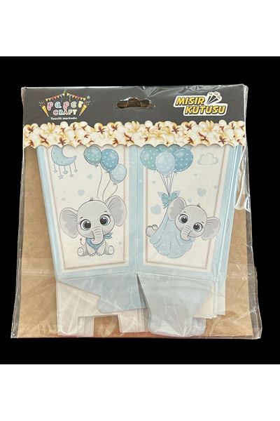 partideyince Popcorn and Misir Box - Flying Elephant Concept, Blue Elephant