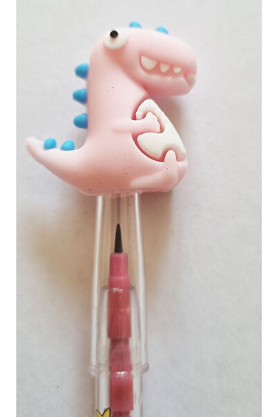 Modellino Dinozor Başlı Yumurtlayan Geçmeli Kurşun Kalem - Gövde Rengi Seçmel...