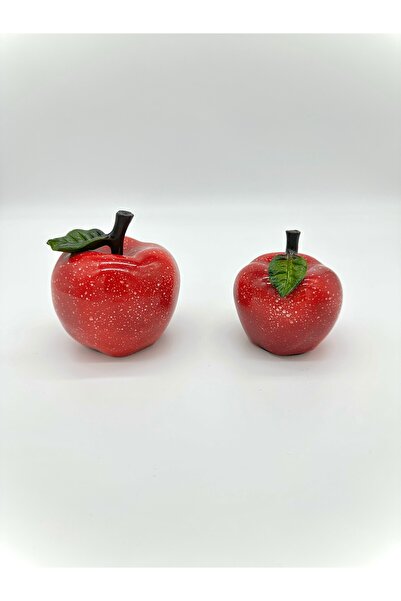 Milano Glass Kırmızı 2'li Dekoratif Elma