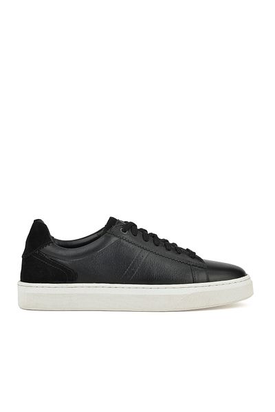 Ziya Ανδρικό Γνήσιο Δερμάτινο Μαύρο Sneaker - 1431026Z380