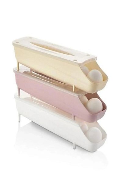 DEMPA 3Pcs In-Cabinet Organizer Organizer Egg Cup, Egg Storage Container & Egg Organizing
