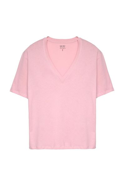 Quzu Basic V-Neck T-Shirt