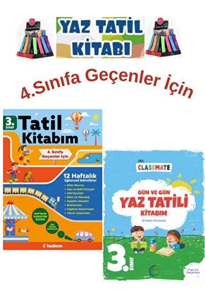 Tudem Yayınları Okyanus 3.Sınıf 10 Fasikül 10 Hafta Tatil Kitabı+Tudem 12 Haf...