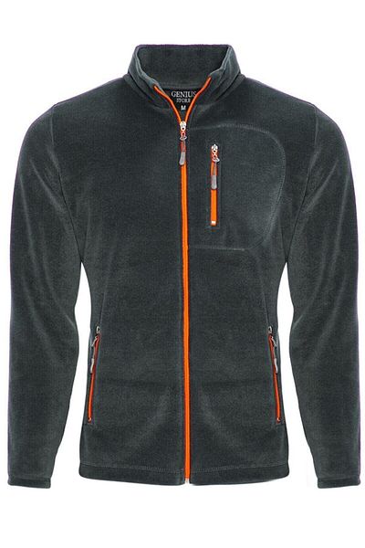 GENIUS STORE Ανδρικό μπουφάν Fleece εξωτερικού χώρου - Πλήρες φερμουάρ, 3 τσέπες, Tactical Flecee - Polar-gns