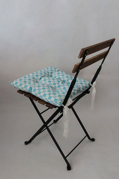 ADARYA HOME Scaun decorativ cu pălărie pătrată albastră 40x40