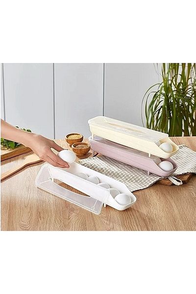 DEMPA 3Pcs In-Cabinet Organizer Organizer Egg Cup, Egg Storage Container & Egg Organizing