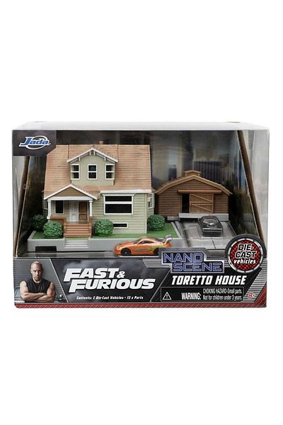 Jada Toretto House Fast & Furious (ديوراما البيت والسيارة) بمقياس 1.87