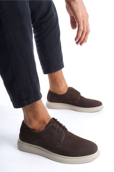 maximoda Men's Shoes - 100% Genuine Nubuck Leather, 4 Colors, High Sole, Inner Outer Leather