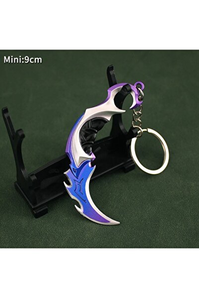 dgnaksesuar Valorant Yağmacı Karambit (MAVİ) Metal Mini Figür (ANAHTARLIK) Ve...