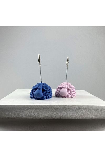 Melouro Lamb Note Holder Set of 2 (pink Magic - Gray Blue)