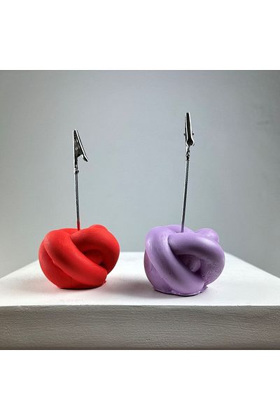 Melouro Knot Note Holder Set of 2 (coral - Lilac)