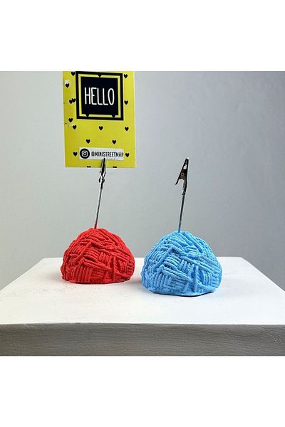 Melouro Ball Tuber Note Holder Set of 2 (Coral - Light Blue)