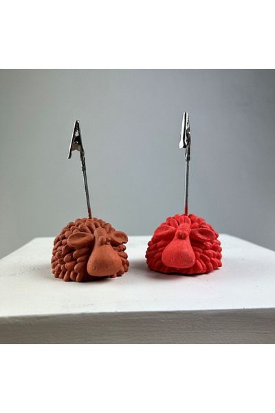 Melouro Lamb Note Holder Set of 2 (coral-ice Green)