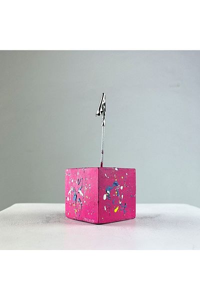 Melouro Fuchsia Cube Splash Note Holder