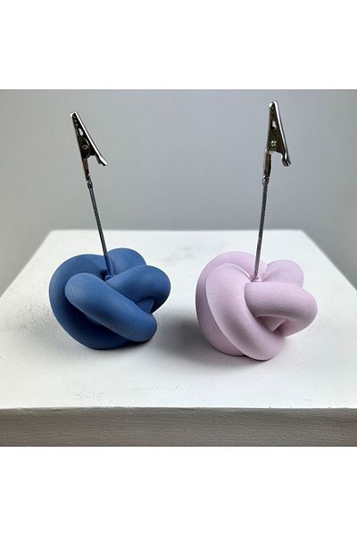 Melouro Knot Note Holder Set of 2 ( Pink - Gray Blue )