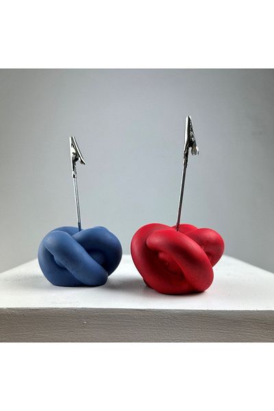 Melouro Knot Note Holder Set of 2 (grey Blue - Red)