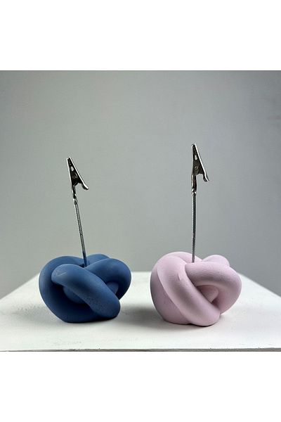 Melouro Knot Note Holder Set of 2 ( Pink - Gray Blue )