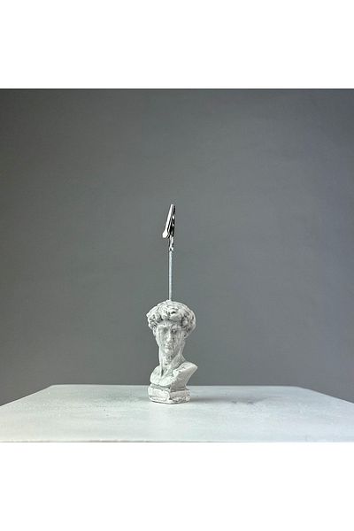Melouro Gray Antique David Sculpture Note Holder