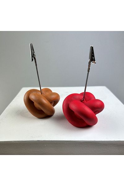 Melouro Knot Note Holder Set of 2 (terracota - Red)