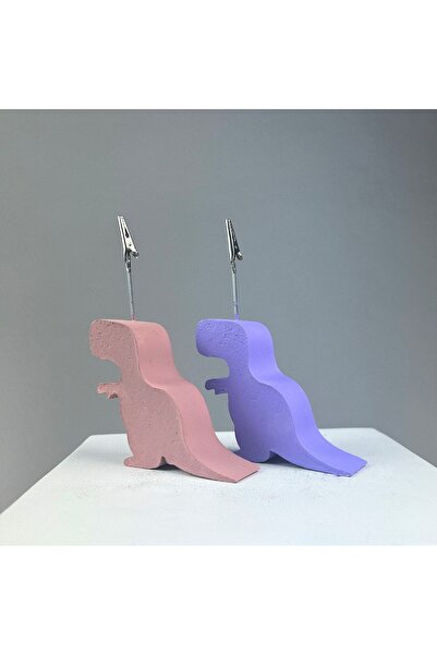 Melouro Pink Lilac Tyrannosaurus Rex Dinosaurs 2 Pieces Note Holder Set