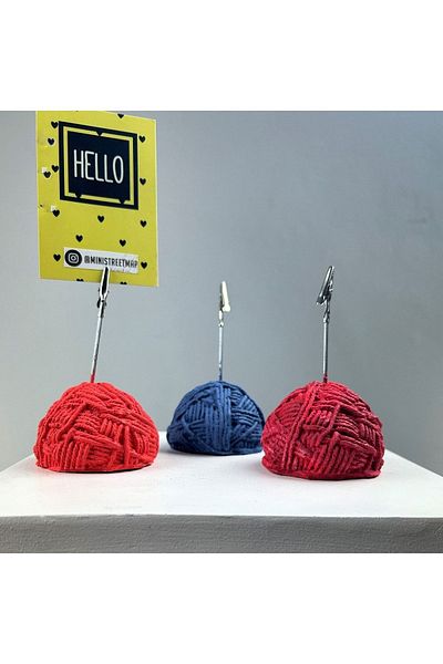 Melouro Ball Tuber Note Holder Set of 3 (grey Blue - Coral - Red)