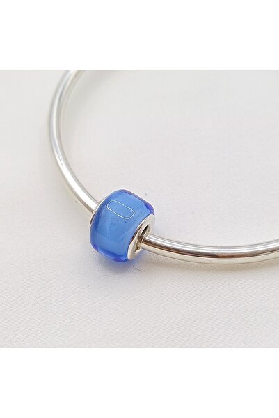 My Story Mavi Mini Murano Cam Gümüş Charm