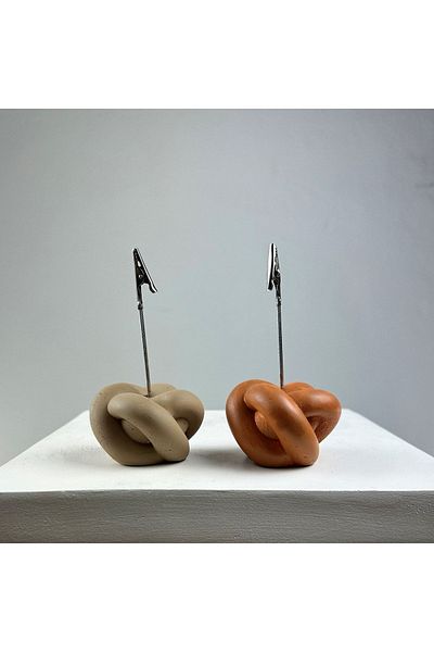 Melouro Knot Note Holder Set of 2 (Paper Pouch - Terracota)