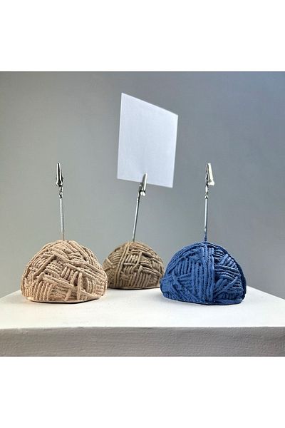Melouro Ball Tuber Note Holder Set of 3 (grey Blue - Cream - Paper Bag)