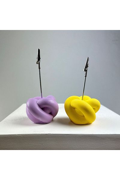 Melouro Knot Note Holder Set of 2 (lilac - Yellow)