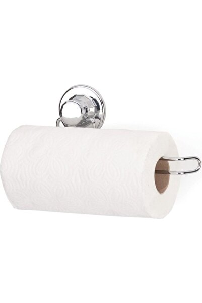 Evistro Paslanmaz Vantuzlu Vakumlu Banyo ve Mutfak Kağıt Havlu Askılığı Krom