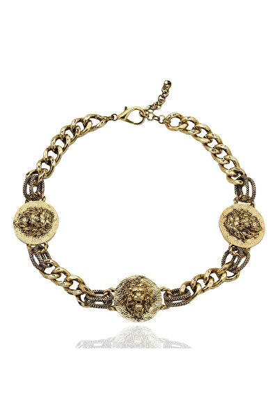 Bayemeyc Lions Altın Kaplama Choker Kolye