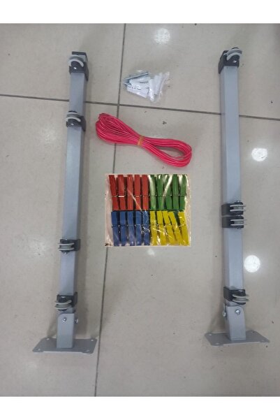 Genel Markalar Balkon Pencere Tipi 8 Gezer Makaralı Kurutma Askısı Duvara Mon...