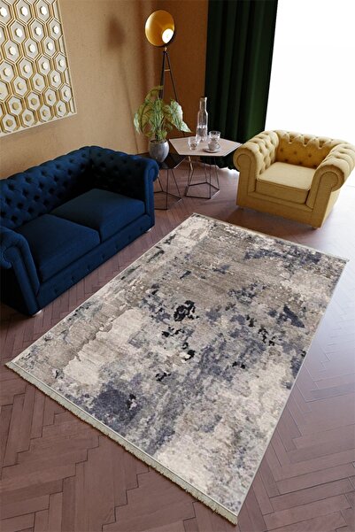 10 Post Online Salon Halısı Modern Spor Lacivert Kaydırmaz Kesme Yıkanabilir ...