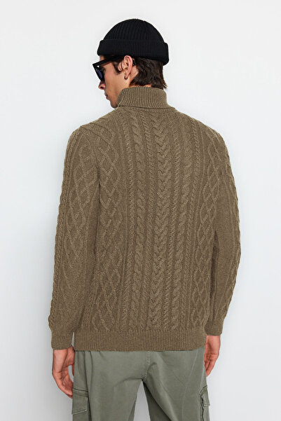 Trendyol Collection Pulover din tricot din lână din nurcă slim fit cu gât tricotat TMNAW22KZ0302