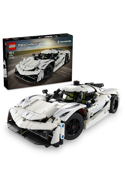 LEGO Technic Koenigsegg Jesko Absolut - 10 Years Old White Hyper Car Construction Set 42184 (801 Pieces)