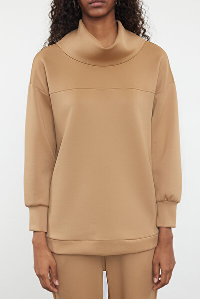 Trendyol Modest Scuba Fabric Mink Collar Bottom-Top Set - TCTAW25US00084