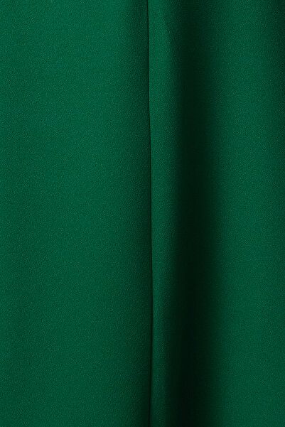 Kolekcia Trendyol Zelené sukňové midi šaty s anjelským rukávom A-line - Twoaw25el00189