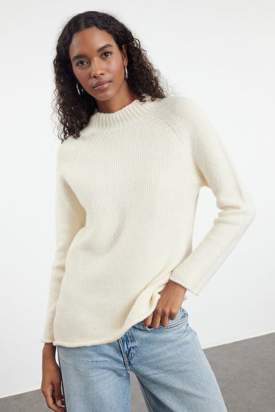 Trendyol Collection Pulover din tricot cu textura moale, fără sudură, cu guler ridicat - TWOAW25KZ00048