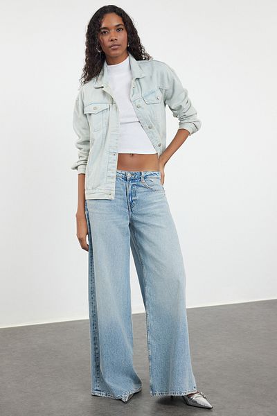 Trendyol Collection Světle modrá oversize džínovina - TWOAW25CE00006