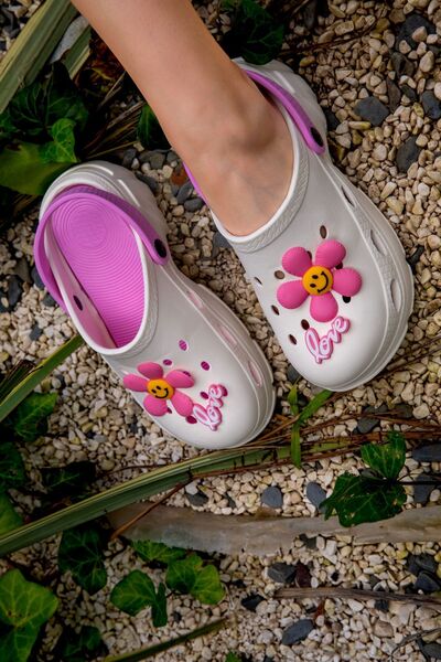 SOHO 19345 Model Béžově-fuchsiově-černé dámské pantofle