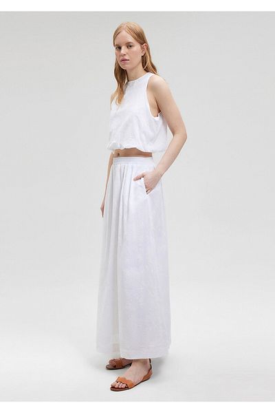 Mavi 1310478-620 Model White Long Skirt