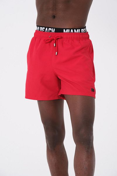 C&City Men's Red Boxer Sea Shorts - 240 Model