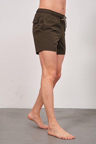 C&City Likralı Erkek Deniz Şort K-224 Haki